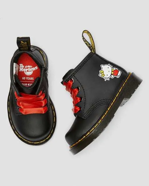 1460 Hello Kitty Black Hydro Leather Boot