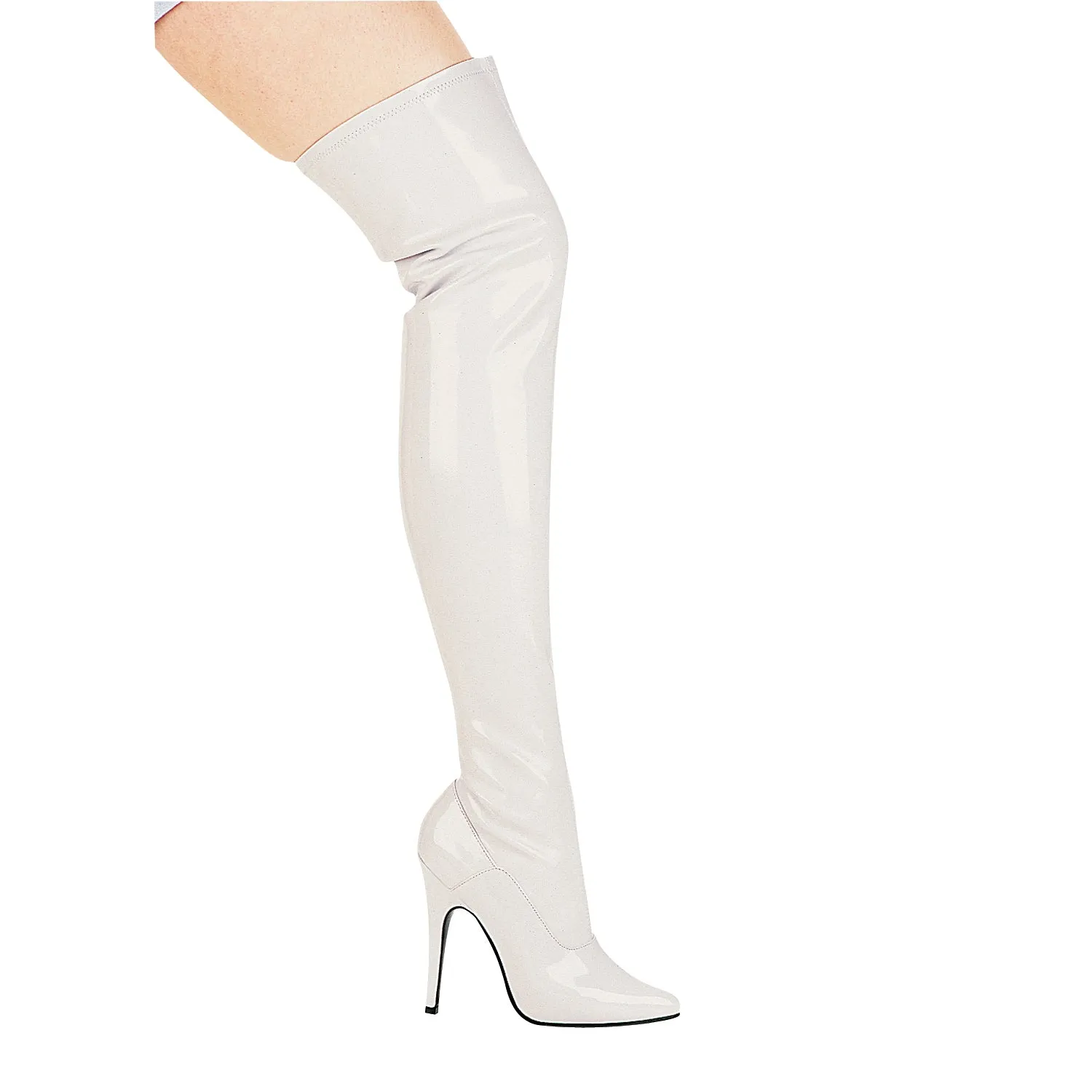 5 Heel Thigh High Stretch Boot