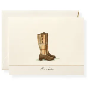 Boots Personalized Note Cards