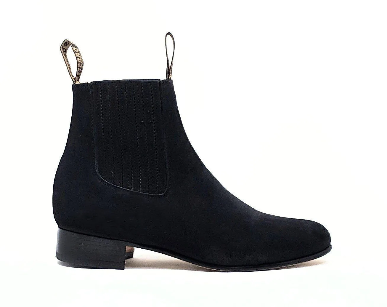 Botin Charro Black Round Toe