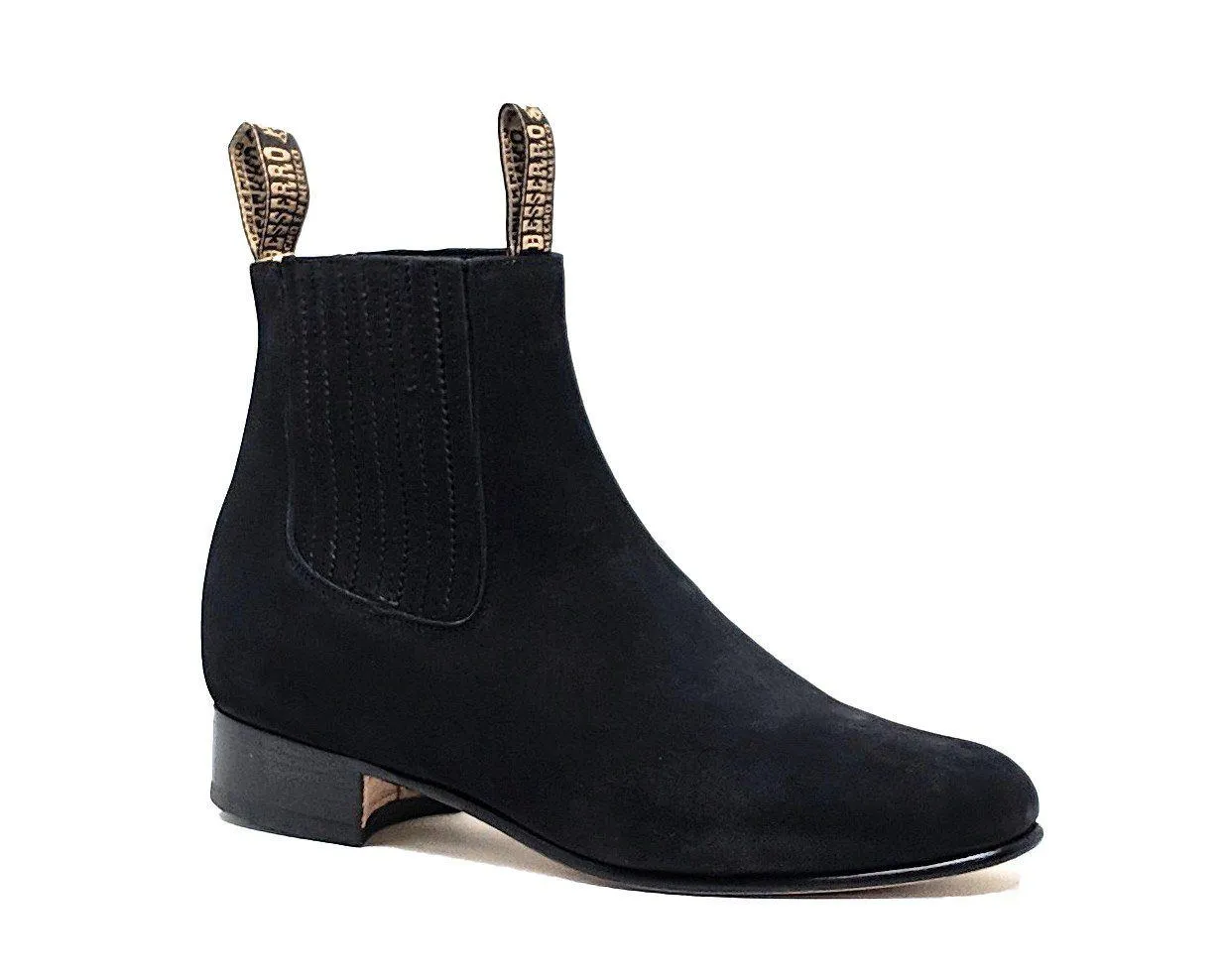 Botin Charro Black Round Toe