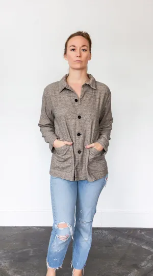 CP Shades Lt. Gray Ingrid Brushed Cotton Jacket