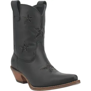 Dingo Womens Star Struck Bootie Black Leather Fashion Boots