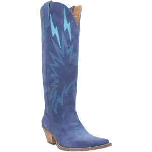 Dingo Womens Thunder Road Blue Suede Fashion Boots