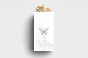 Gold Edged Butterfly Blue