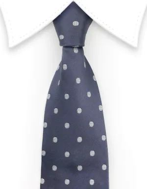 Gray & Light Gray Polka Dot Necktie