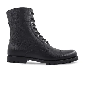 Hans - Men's Black Pebble Grain Leather Boot