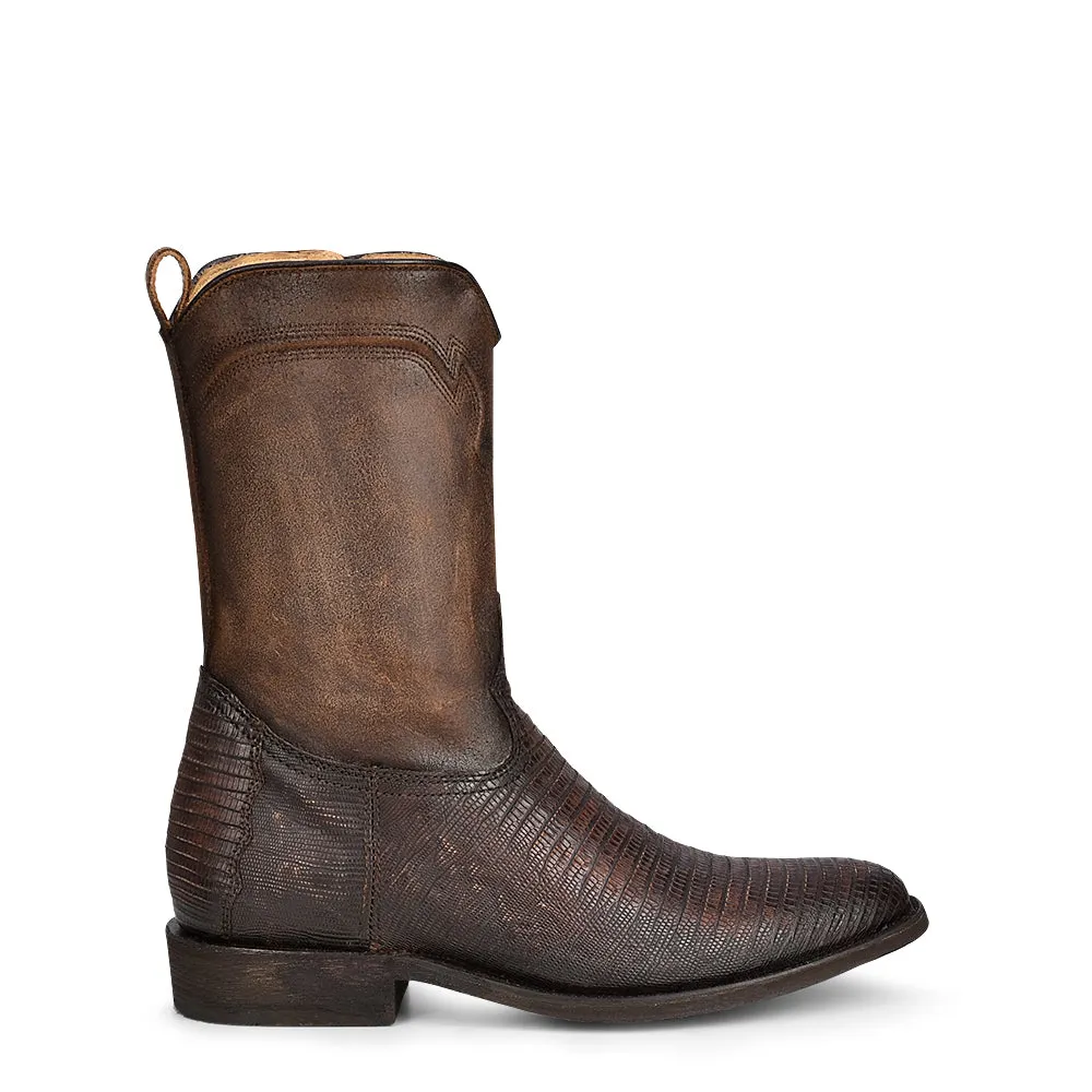 Mens Brown Lizard Western Boot