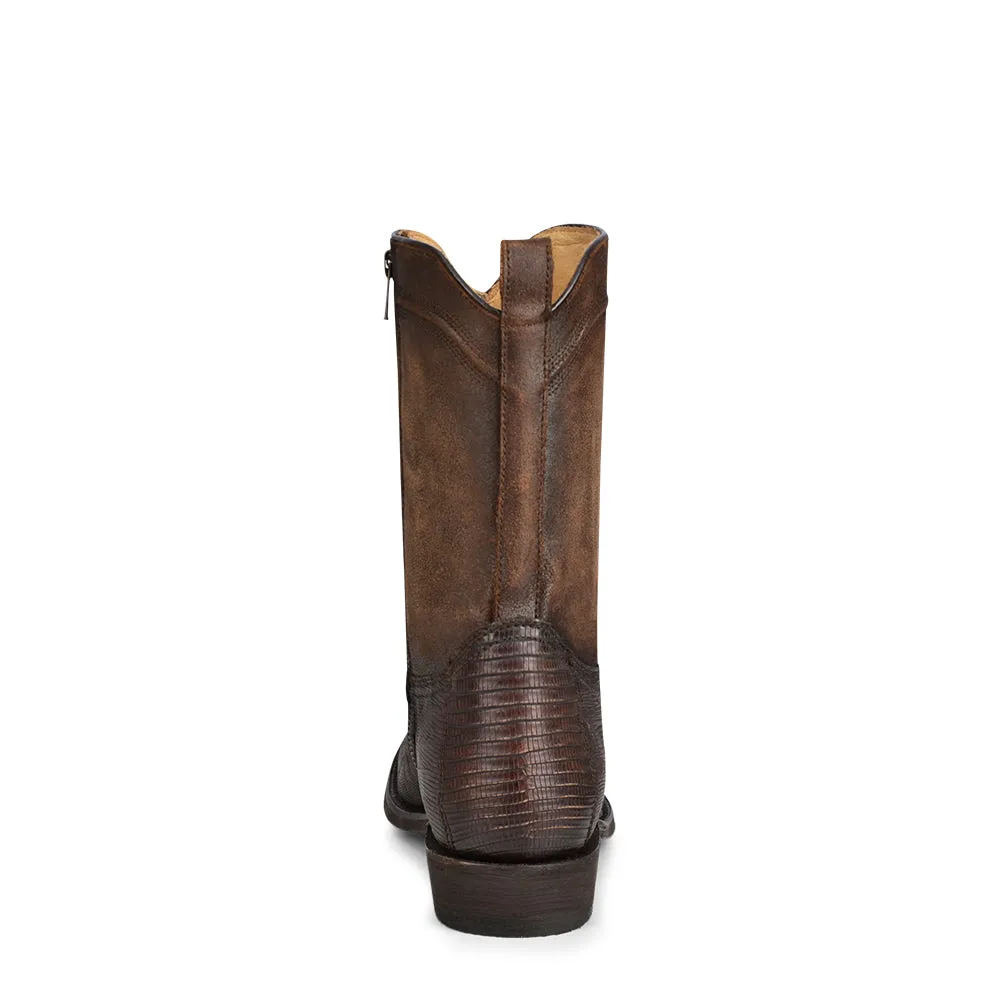 Mens Brown Lizard Western Boot