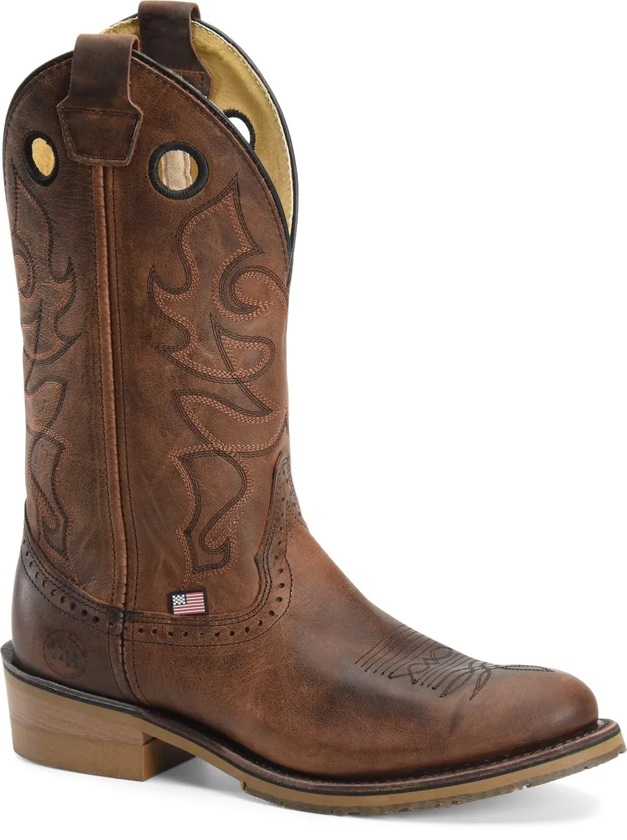 On Sale Double H Brown Kilgore Work Western J-Toe Boots for Men