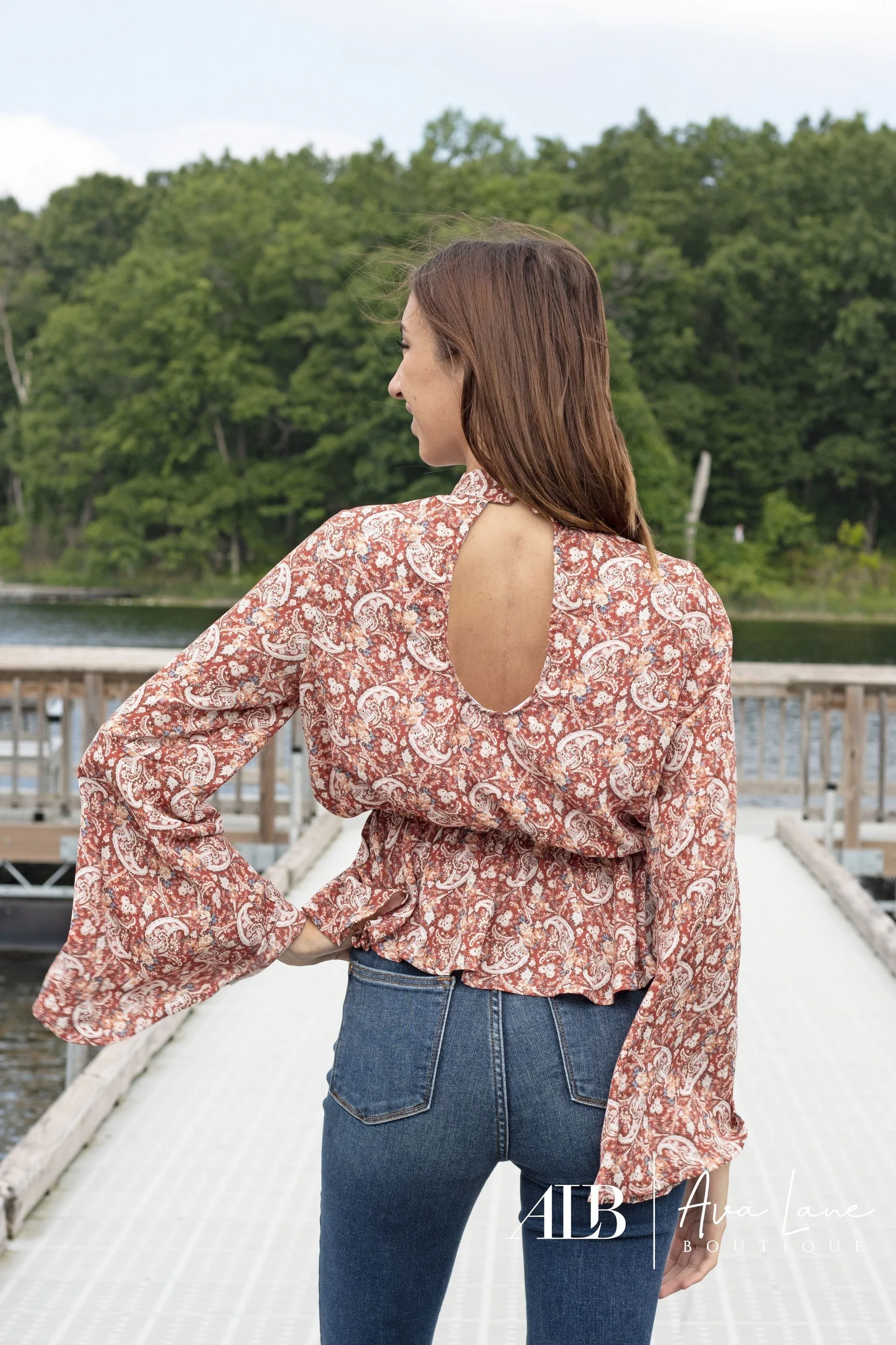 Perfectly Paisley Long Sleeve Top