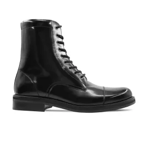 Reut - Men's Black Box Leather High Shine Boot