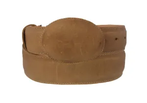 Sand #460 Western Cowboy Belt Leather - Removable Buckle