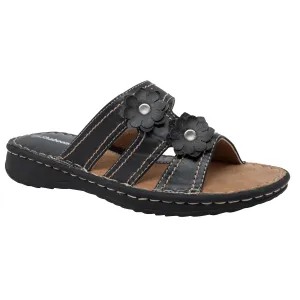 Shaboom Womens Black PU Sandals