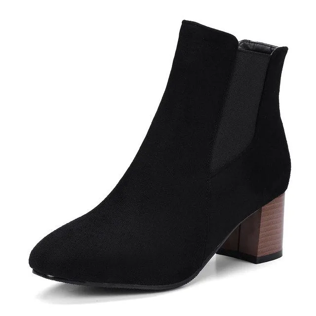 Slip On Ankle  Print Winter Chelsea Boots Woman