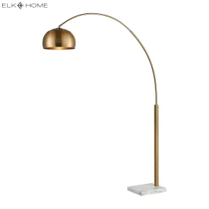 Solar Flair 77" Floor Lamp in Aged Brass