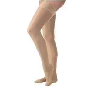 Ultrasheer Thigh High With Silicone Strip 20-30mmHg, Closed Toe, Medium, Espresso