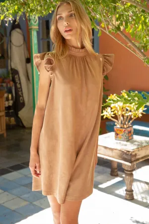 Voy Wila Suede Dress - Taupe