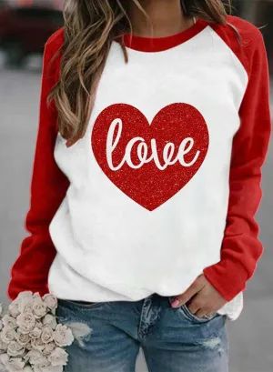 Women's Casual Shirt With Printed Crew Neck Sweater